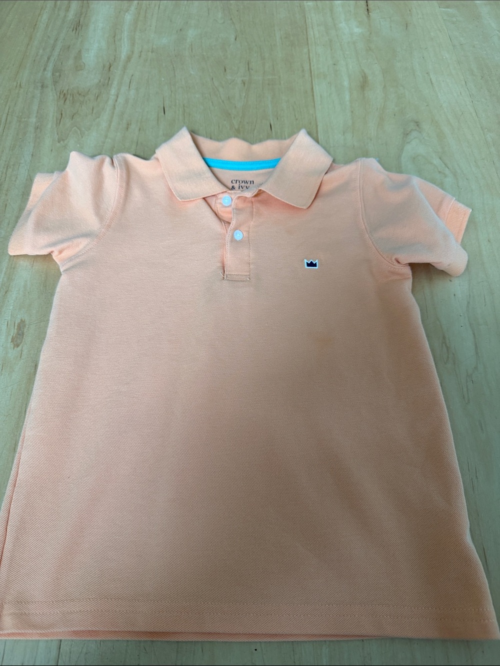crown & ivy Peach Short-Sleeve Polo for Kids